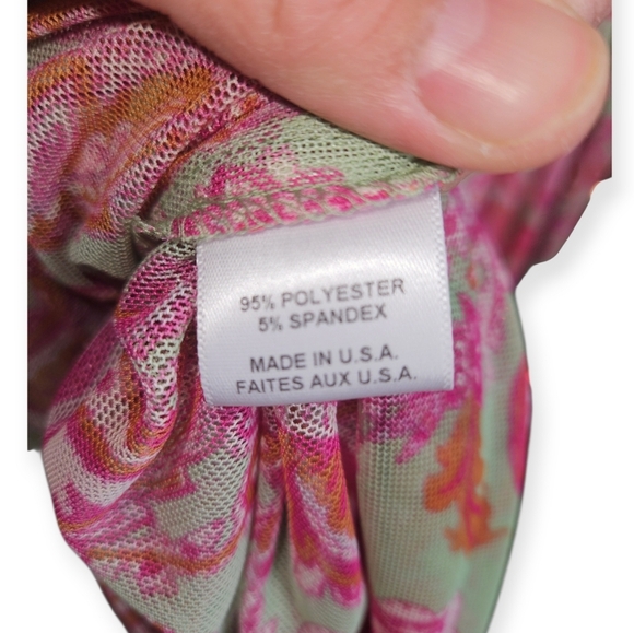 MISA Los Angeles Viviene Paisley Mesh Dress, Size XS, Pink/Green, NWT - Picture 8 of 11